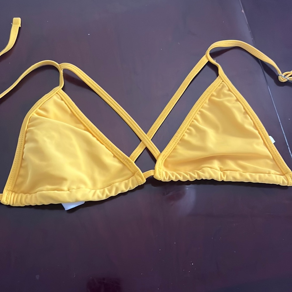 Yellow bikini top